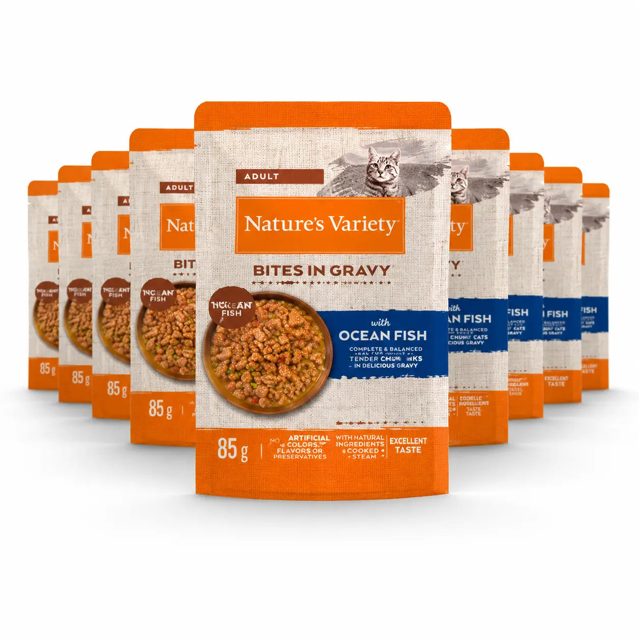 Nature's Variety Wet Cat Food, With Fish, Single Serve, 22 x 85 g