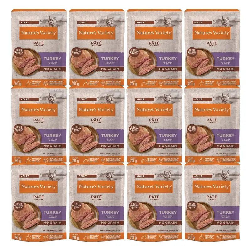 Nature's Variety Wet Cat Food, Mini, With Turkey, Multipack, 12 x 70 g