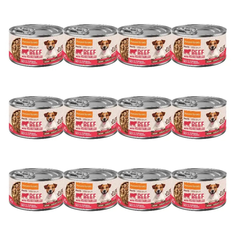 Nature's Variety Wet Dog Food, Mini, With Beef, Single Serve, 12 x 200 g