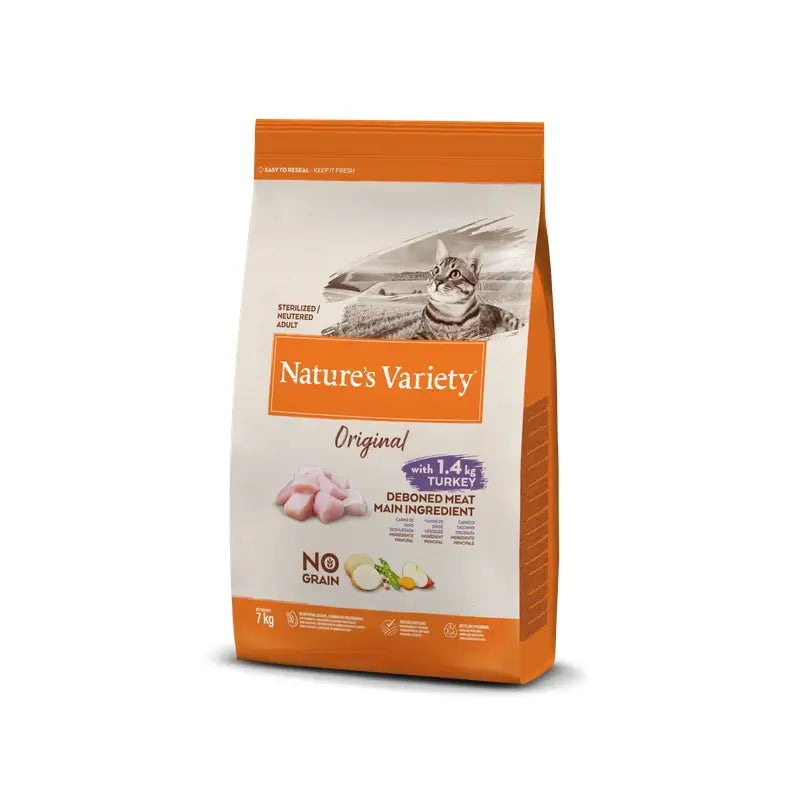 Nature'S Variety Feline Adult Original Neutered Turkey, 7 kg, cat food