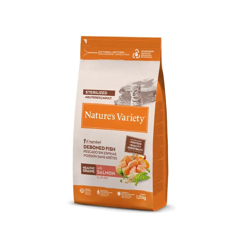 Nature'S Variety Feline Adult Original Sterilised Salmon 1,25Kg, cat food