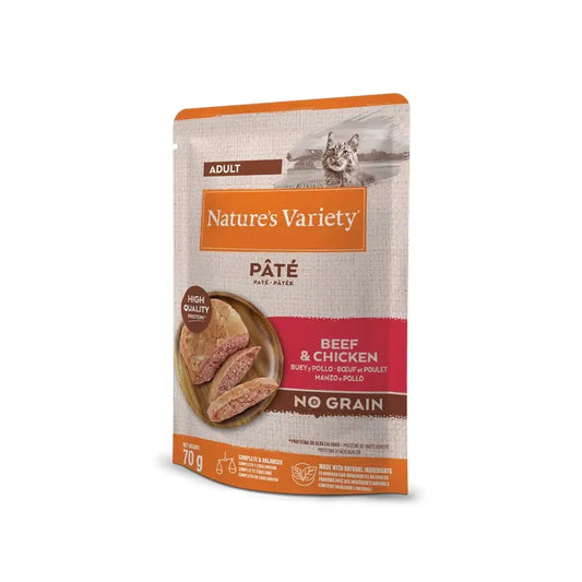 Nature'S Variety Feline Adult Original Pate Beef Chicken, 12 x 70 g, cat snack