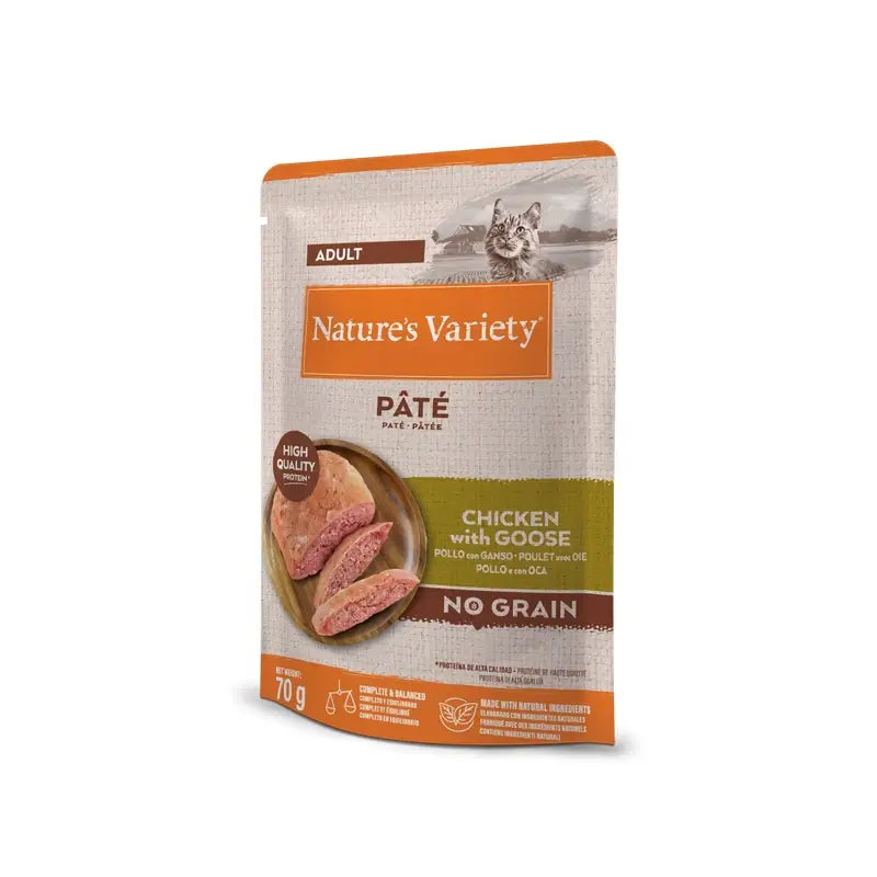 Nature'S Variety Feline Adult Original Pate Chicken Goose, 12 x 70 g, cat snack
