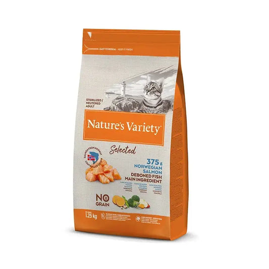 Nature'S Variety Feline Adult Selected Adult Sterilised Salmon 1,25Kg, cat food