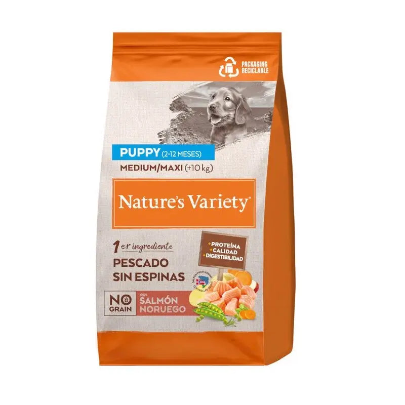 Nature's Variety Nv Dog No Grain Puppy Med/Max Salmon, 3 kg