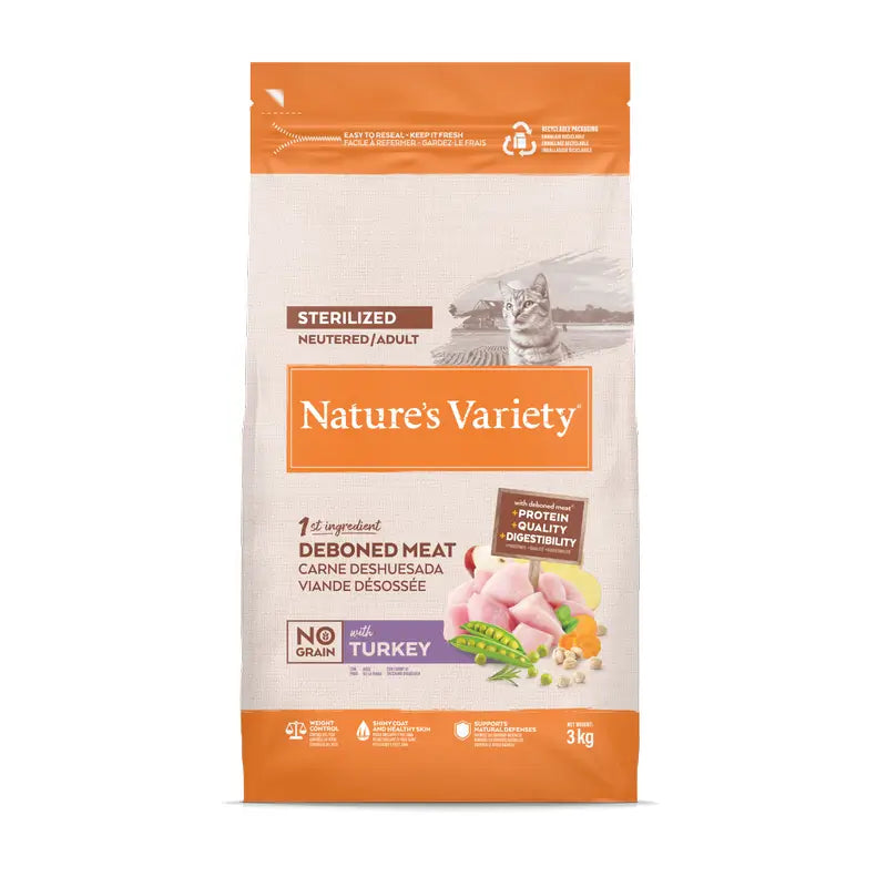 Nature's Variety Cat Food, With Turkey, Natural, 3 kg