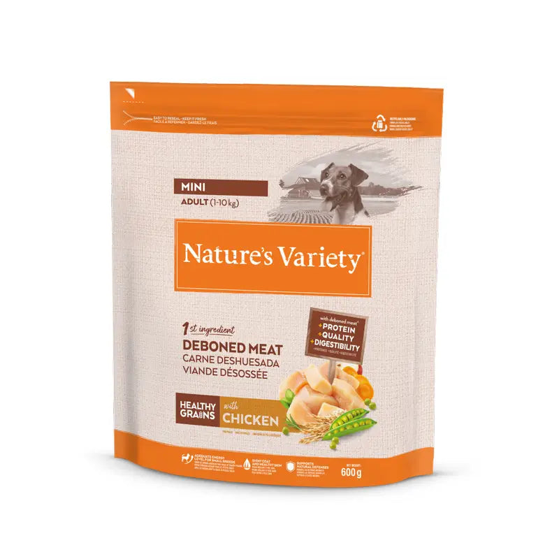 Nature's Variety Dog Food, Mini Adult, With Chicken, Natural, 600 g
