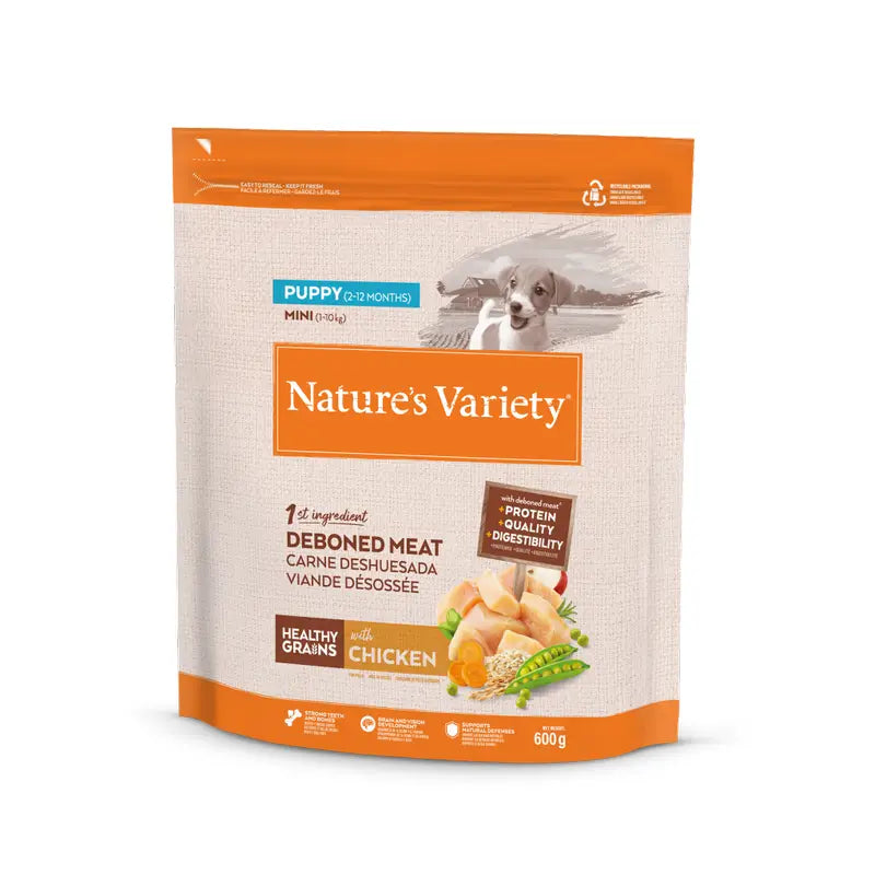 Nature's Variety Dog Food, Mini, With Chicken, Natural, 600 g