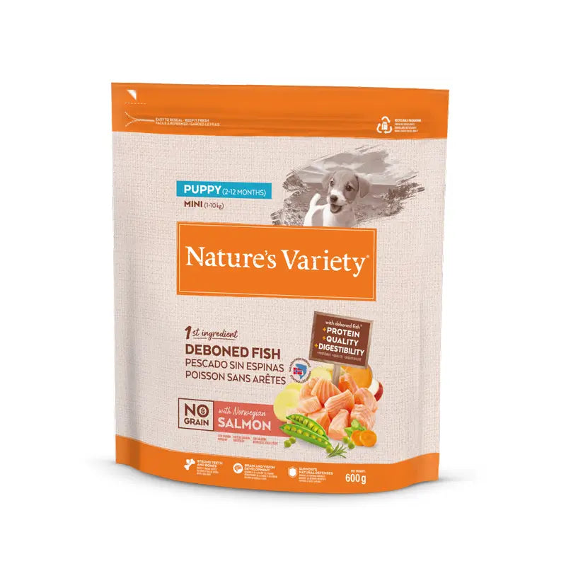 Nature's Variety Dog Food, Mini, With Atlantic Salmon, Natural, 600 g