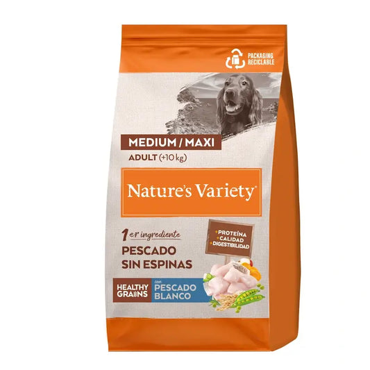 Nature's Variety Medium Dog Food – White Fish with Cereals, 12,000 g