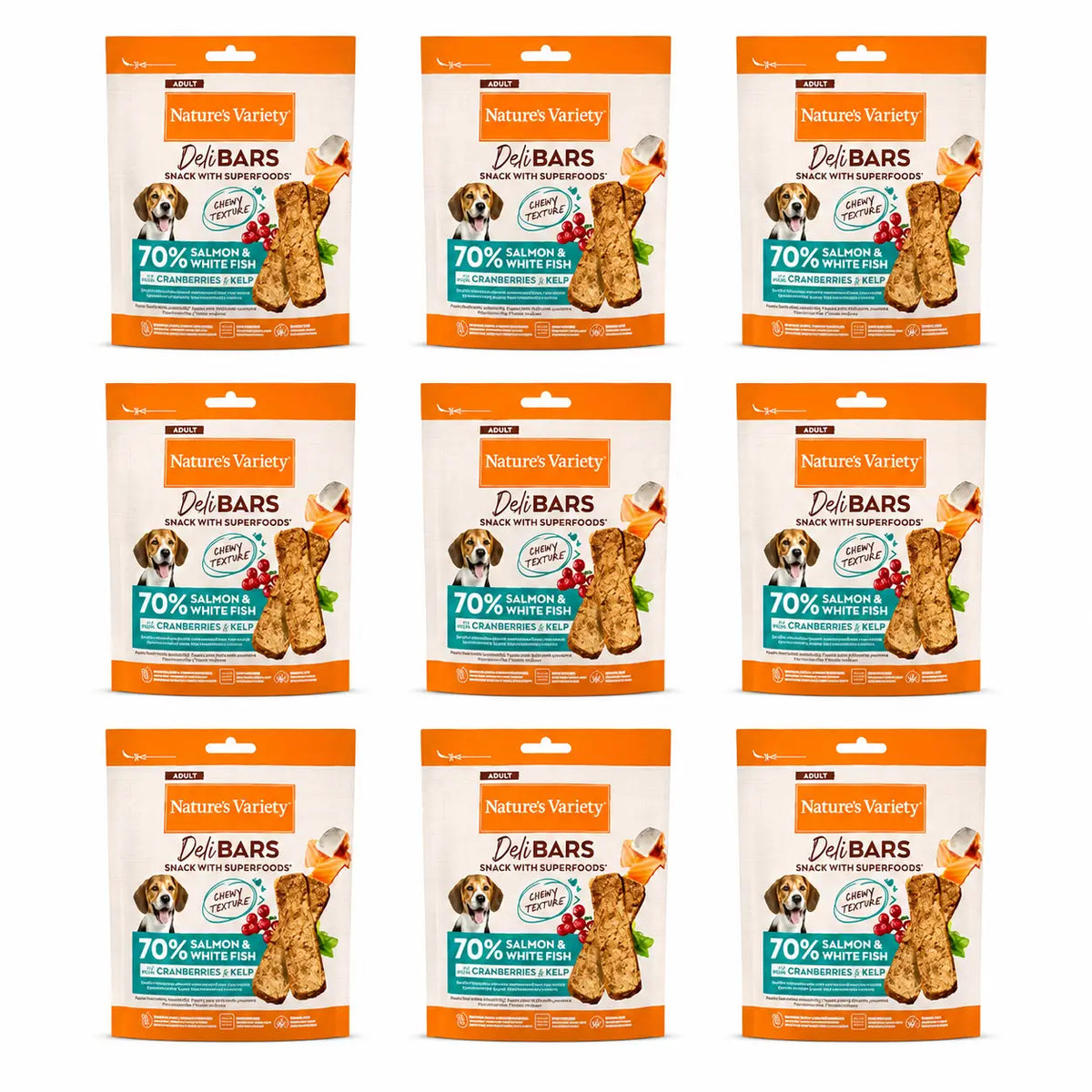 Nature's Variety Snack Nvd Delibars Spfood Snacks Salmon 0.070 kg, 8 x 70 g