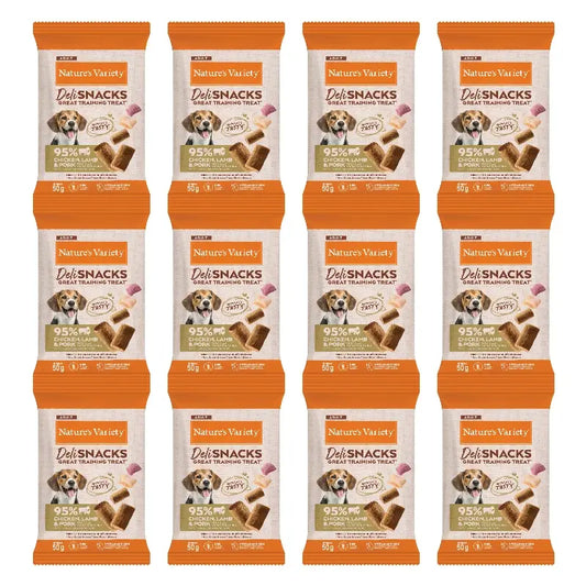 Nature's Variety Dog Snacks, With Chicken, Lamb and Pork, Natural, 12 x 50 g
