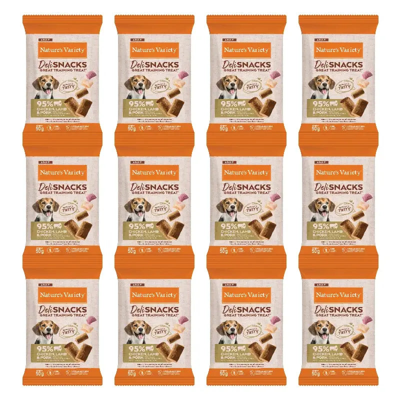 Nature's Variety Dog Snacks, With Chicken, Lamb and Pork, Natural, 12 x 50 g