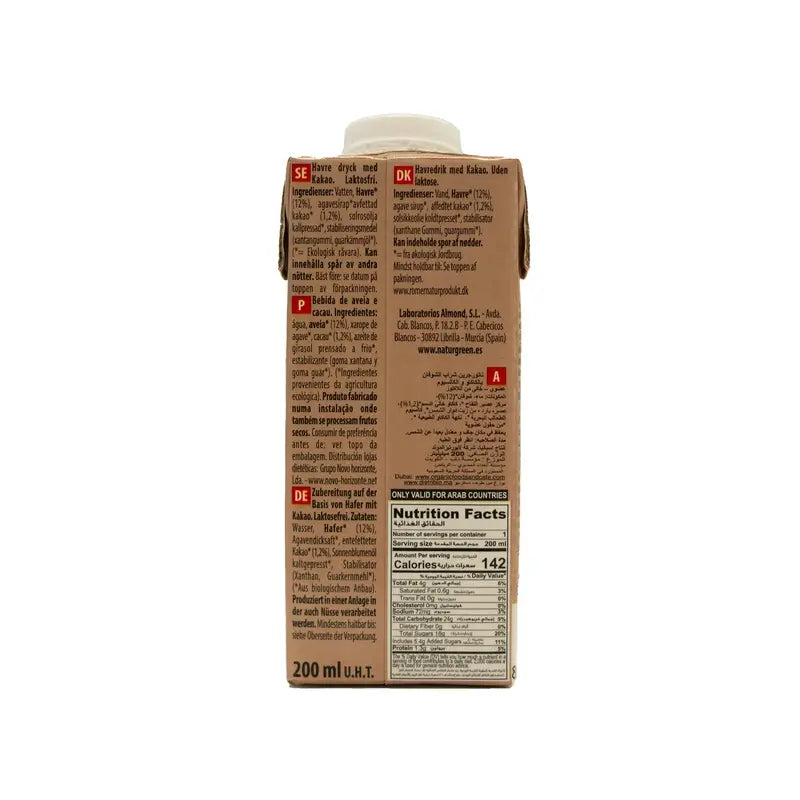 Naturgreen Oatmeal Chocolate Drink, 200Ml