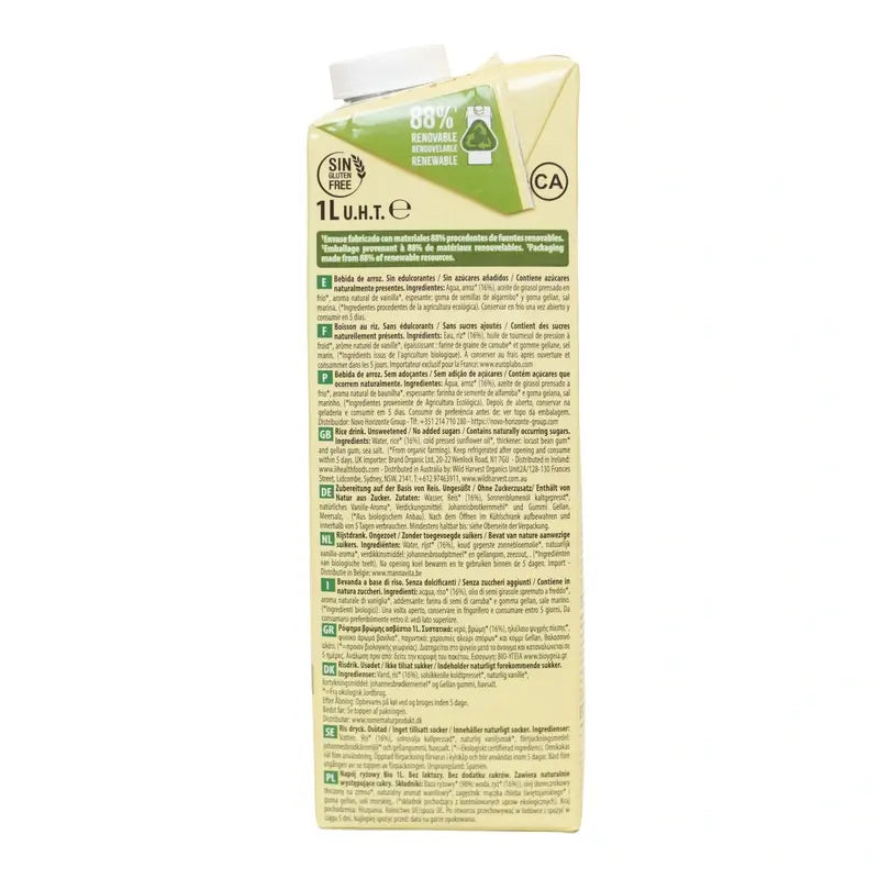 Naturgreen Rice No Added Sugars Bio 1L, 1 l