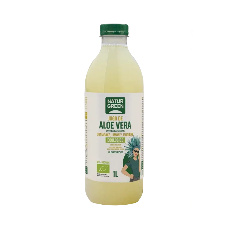 Naturgreen Aloe Vera Juice With Agave, Lemon And Ginger, 1 l