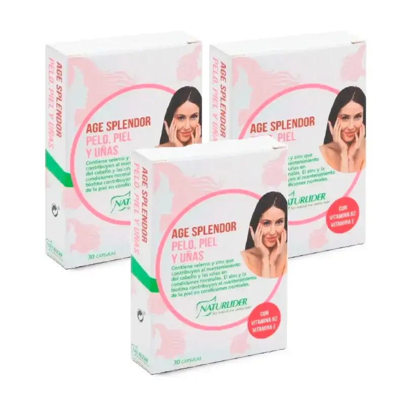 Naturlider Age Splendor Hair Skin Nails, Pack 3 x 30 capsules