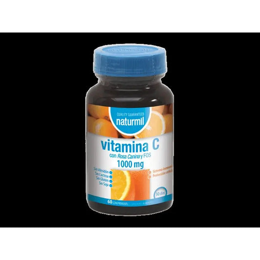 Naturmil Vitamin C With Rose Hips , 60 tablets of 1000 mg