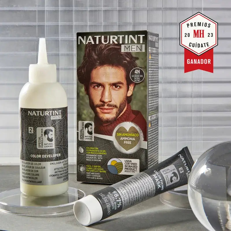 Naturtint Men Permanent Hair & Beard Colouring for Men, Ammonia Free 6N - Dark Blonde