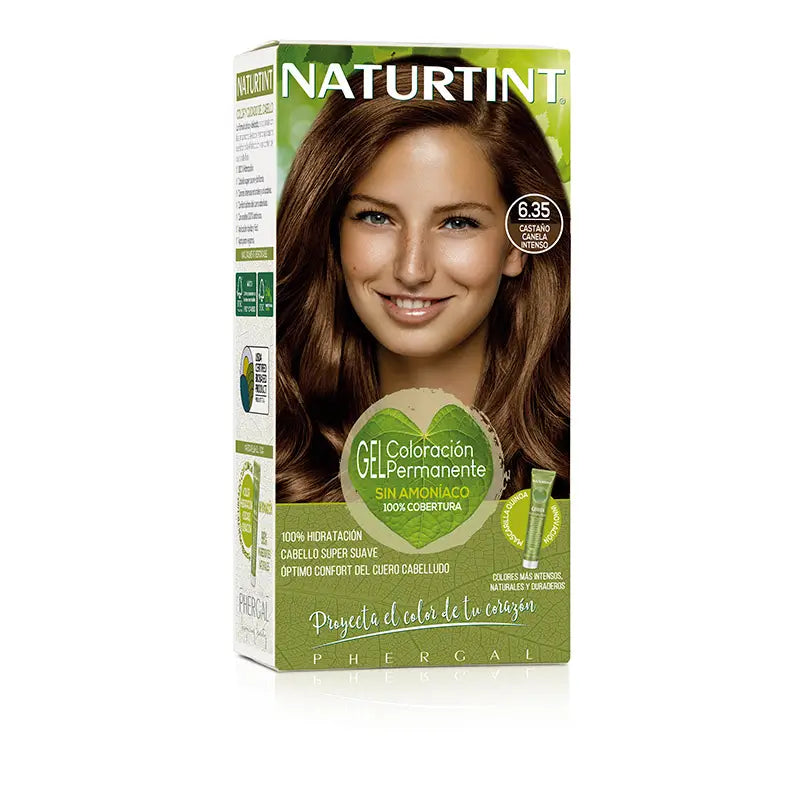 Naturtint Permanent Colouring Permanent Colouring Ammonia Free Dye 6.35 - Intense Cinnamon Brown
