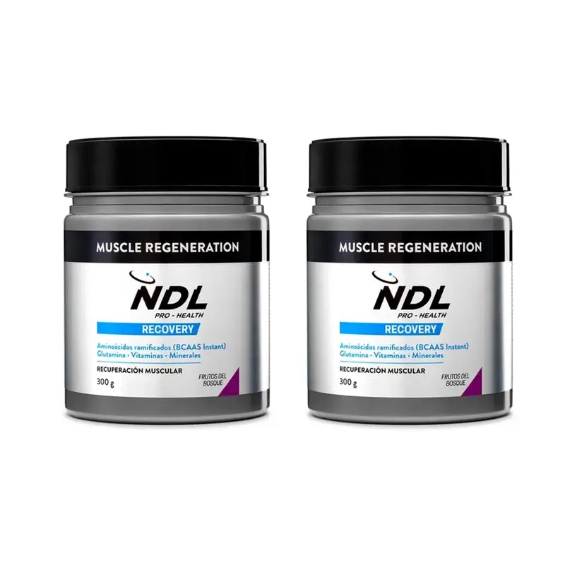 Ndl Pro-Health Muscle Regeneration, Bcaa 2:1:1, Glutamine, Forest Fruits Powder, 2X300 Grams