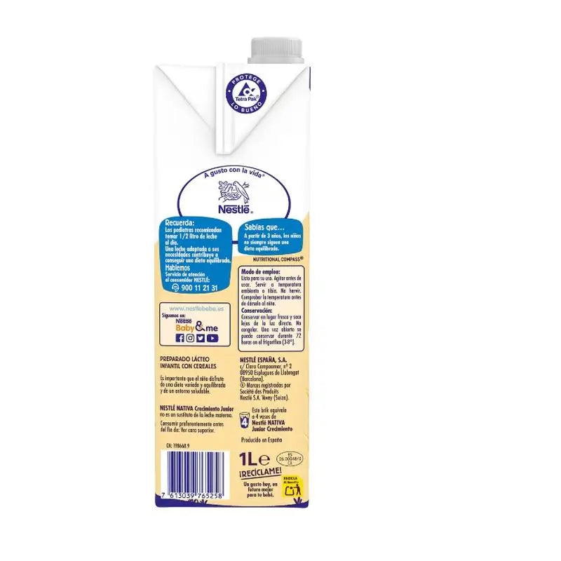 Nestlé Nativa Junior Growth Cereals 3 Years Old, 1L