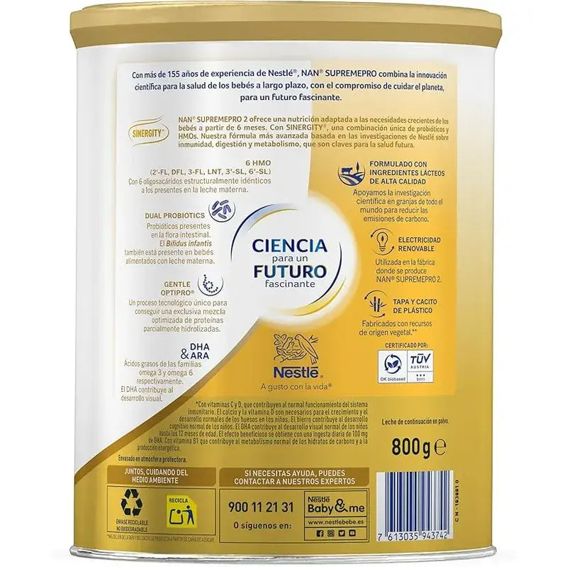 Nestlé Nan Supreme Pro 2 Formula, 2X800 g