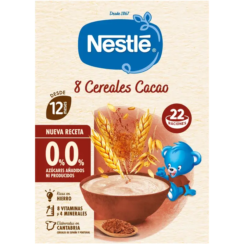 Nestlé 8-Grain Baby Porridge, 0% Cocoa, 330g