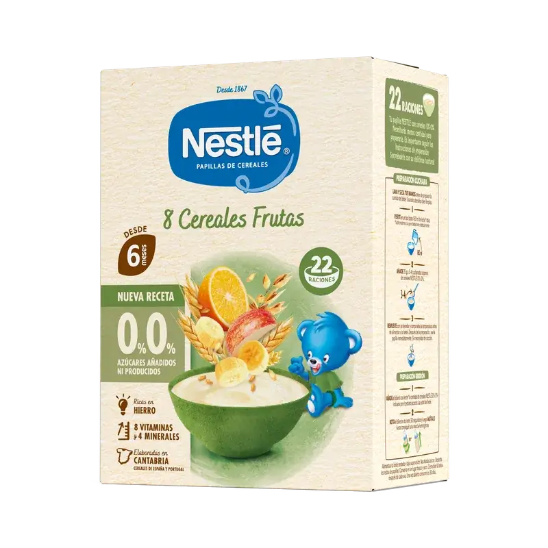Nestlé 8-Grain Baby Porridge 0% Fruit, 330g