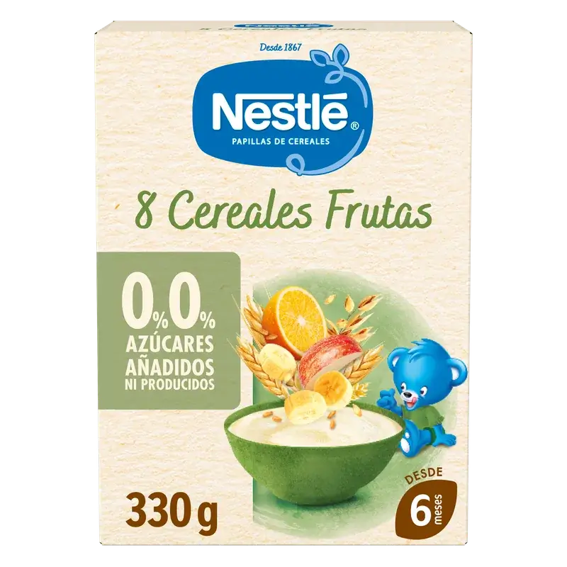 Nestlé 8-Grain Baby Porridge 0% Fruit, 330g