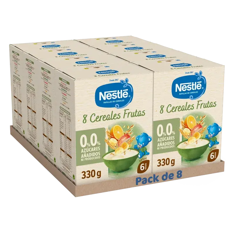 Nestlé 8-Grain Baby Porridge 0% Fruit, 330g