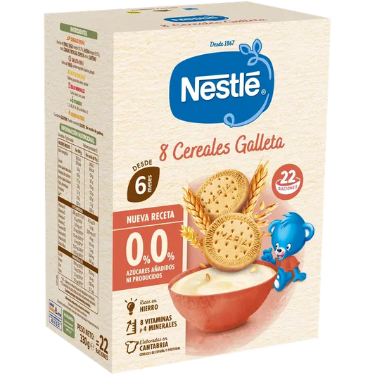 Nestlé 8-Grain Baby Porridge 0% Biscuit, 330g