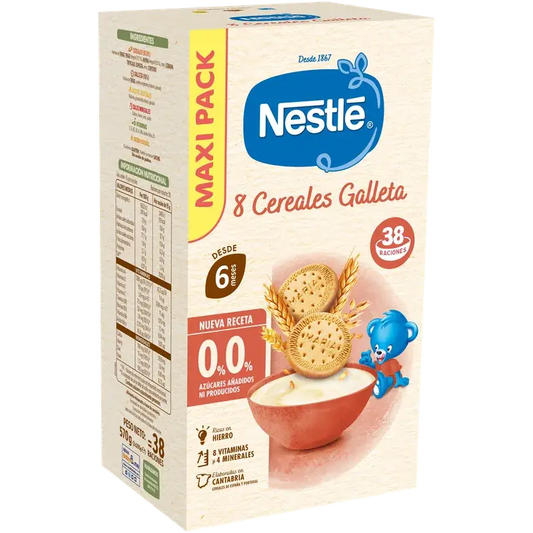 Nestlé 8-Grain Baby Porridge 0% Biscuit, 570g