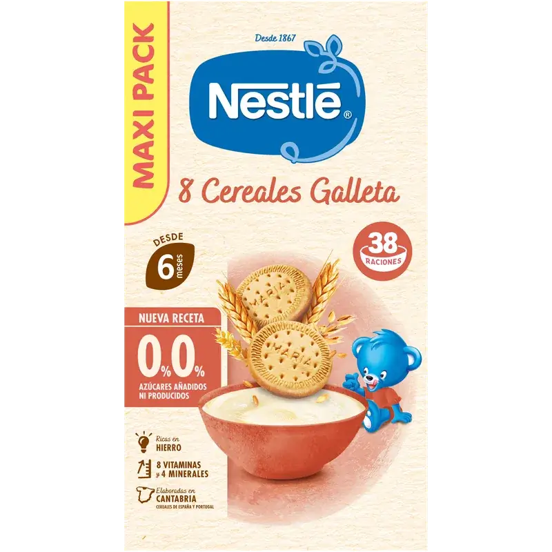 Nestlé 8-Grain Baby Porridge 0% Biscuit, 570g