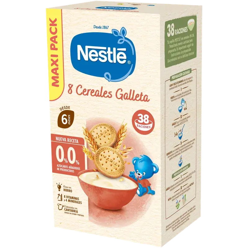 Nestlé 8-Grain Baby Porridge 0% Biscuit, 570g