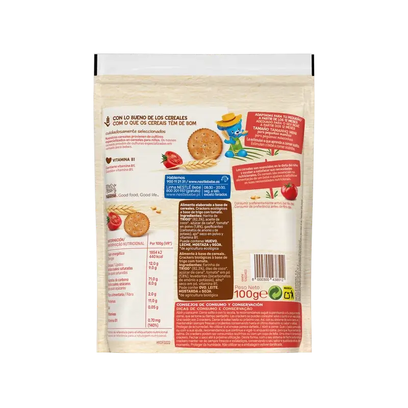 Nestlé PequeCrackers Tomato, 100g