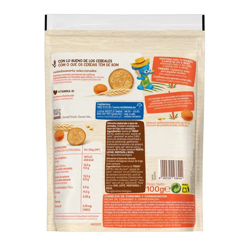 Nestlé PequeCrackers Carrot, 100g