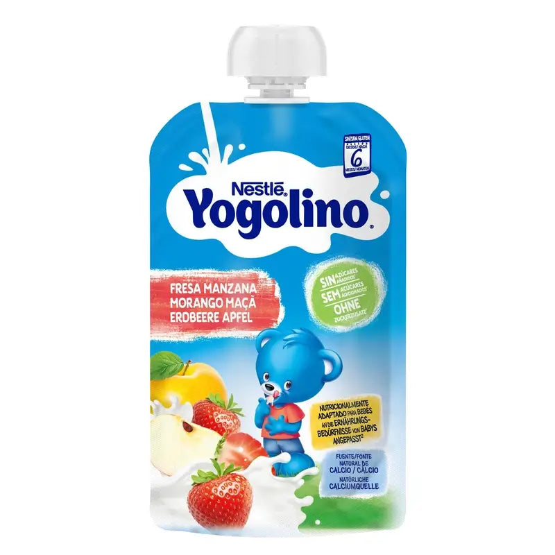Yogolino Strawberry Apple Sachet Unsweetened, 100g