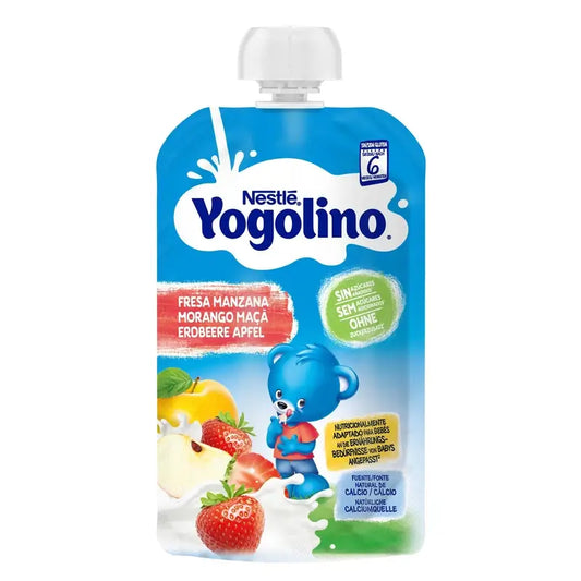 Yogolino Strawberry Apple Sachet Unsweetened, 100g