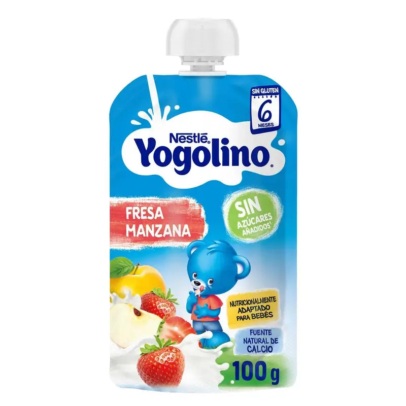 Yogolino Strawberry Apple Sachet Unsweetened, 100g