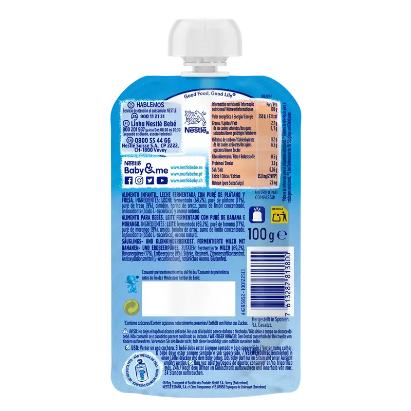 Yogolino Sugar-Free Strawberry and Banana, 100g