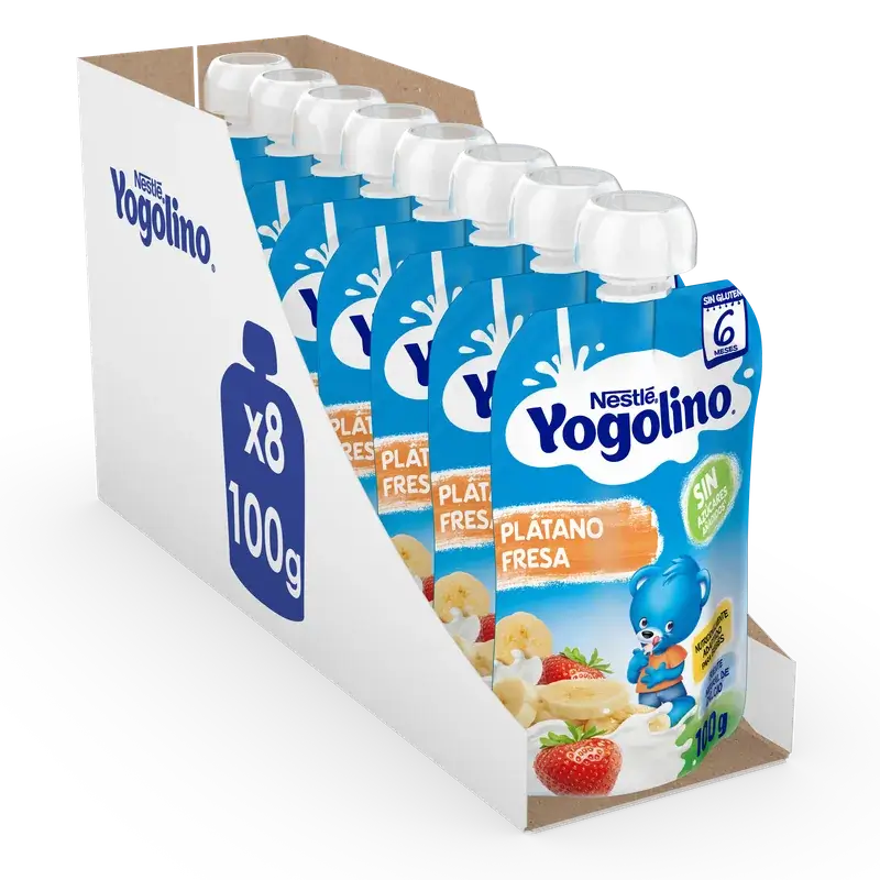 Yogolino Sugar-Free Strawberry and Banana, 100g