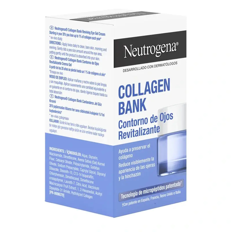 Neutrogena Collagen Bank Revitalising Eye Contour Revitalising Cream Gel, 15 ml