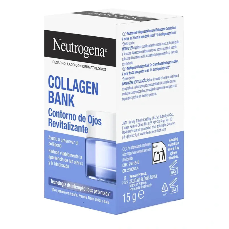 Neutrogena Collagen Bank Revitalising Eye Contour Revitalising Cream Gel, 15 ml