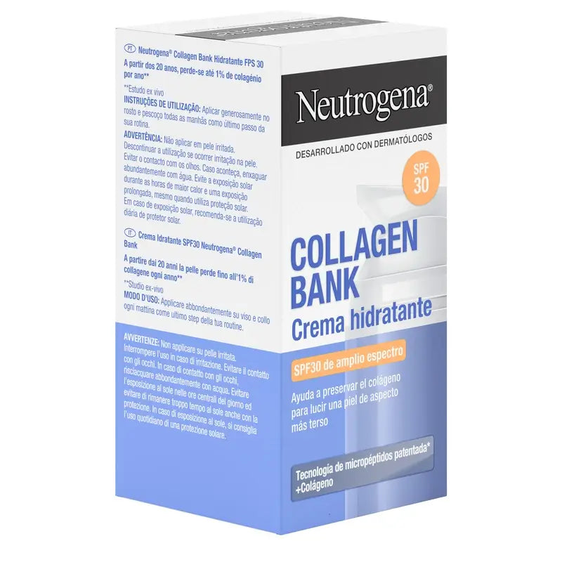 Neutrogena Collagen Bank Moisturising Face Cream Spf30, 50 ml