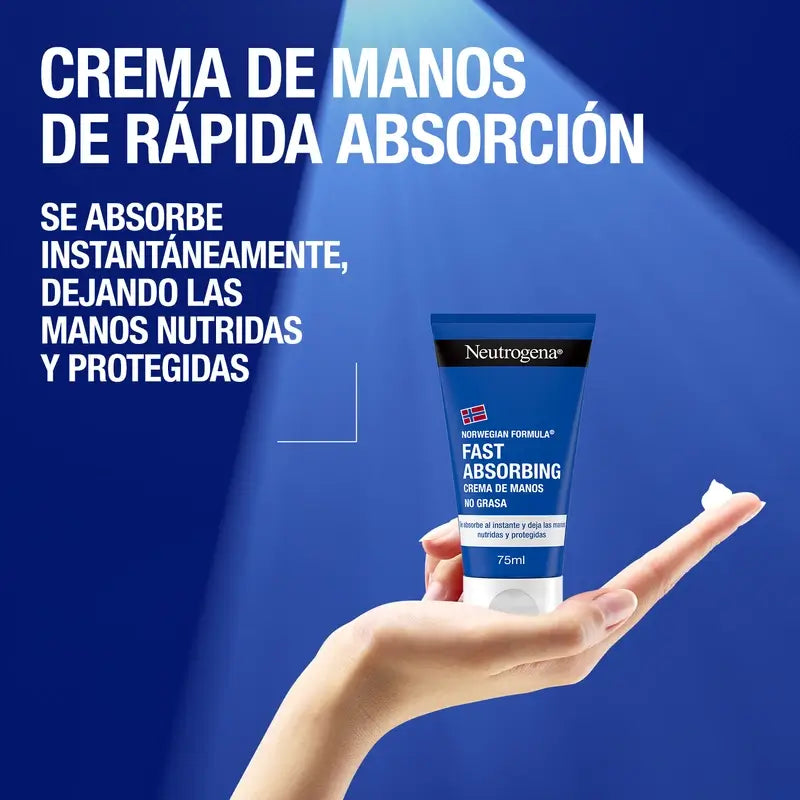 Neutrogena Rapid Absorption Repairing Hand Cream, 2 x 75 ml Pack