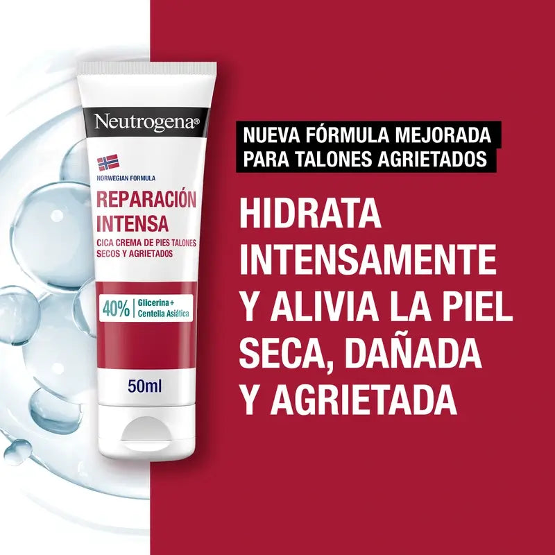 Neutrogena Cracked Heel Foot Cream CICA, 50 ml