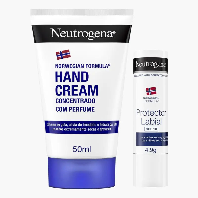 Neutrogena Repair Hand Cream Pack 50ml + Lipstick SPF 20 4.8gr