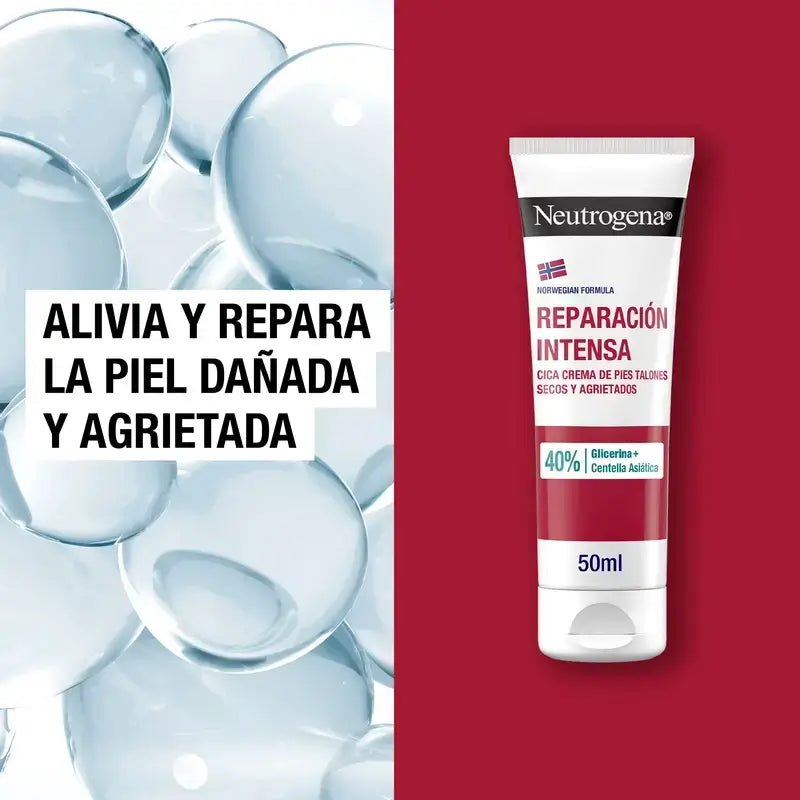 Neutrogena Intense Repair Cica Cracked Heel Foot Cream, 2X50 Ml