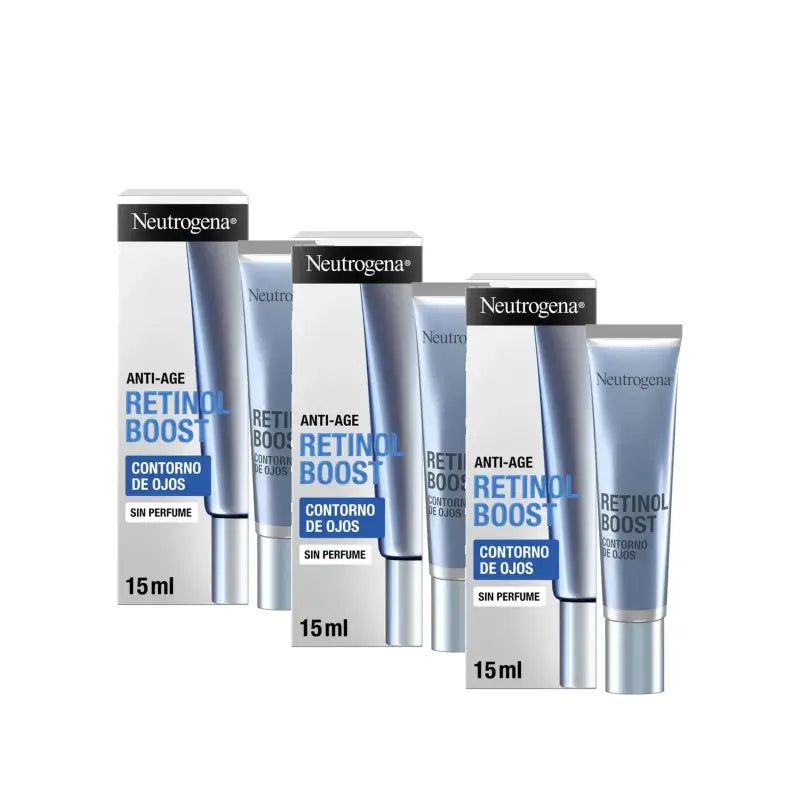 Neutrogena Retinol Boost Anti-Wrinkle Eye Contour Cream, Pack of 3 x 15 ml